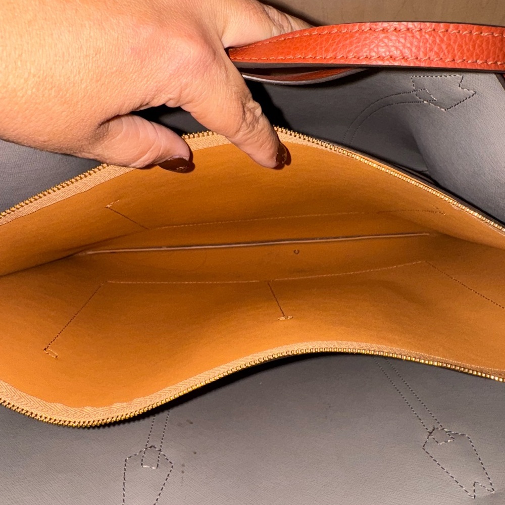 Tory Burch Cognac Leather Tote - Picture 4 of 8